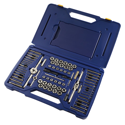 76-pc Machine Screw / Fractional / Metric Tap & Hex Die Set