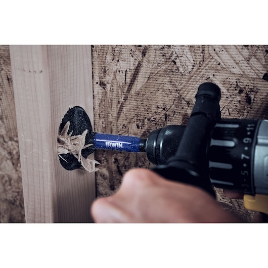 IRWIN® SPEEDBOR SUPREME 2-9/16 in. Self-Feed Bit Application